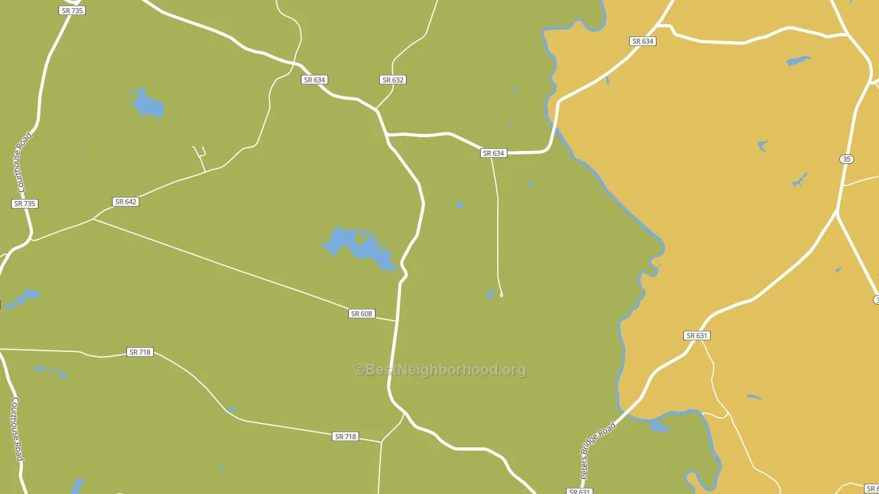 Lumberton, VA block-group voter-turnout map