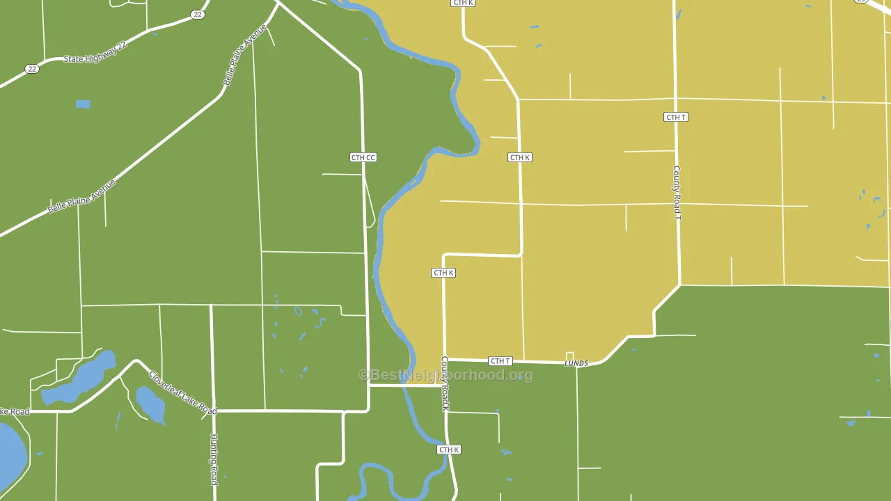 Lunds, WI block-group voter-turnout map
