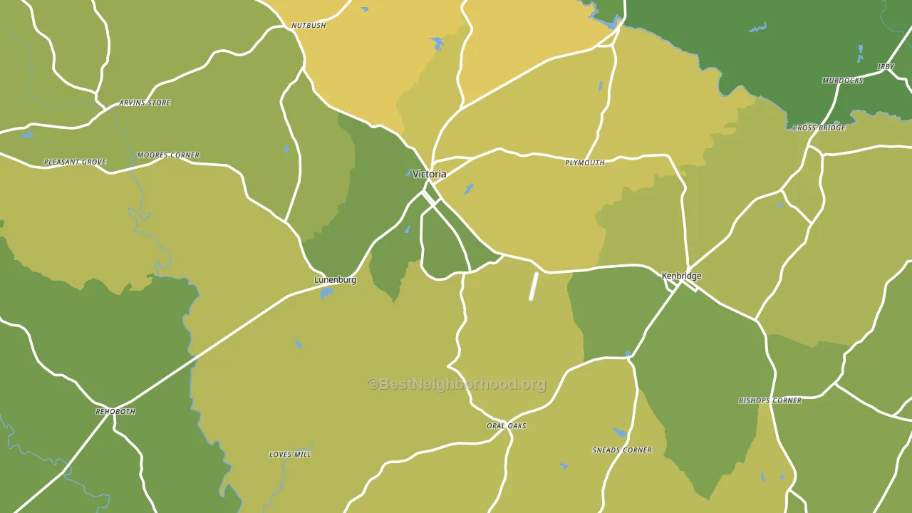 Lunenburg County, VA block-group voter-turnout map