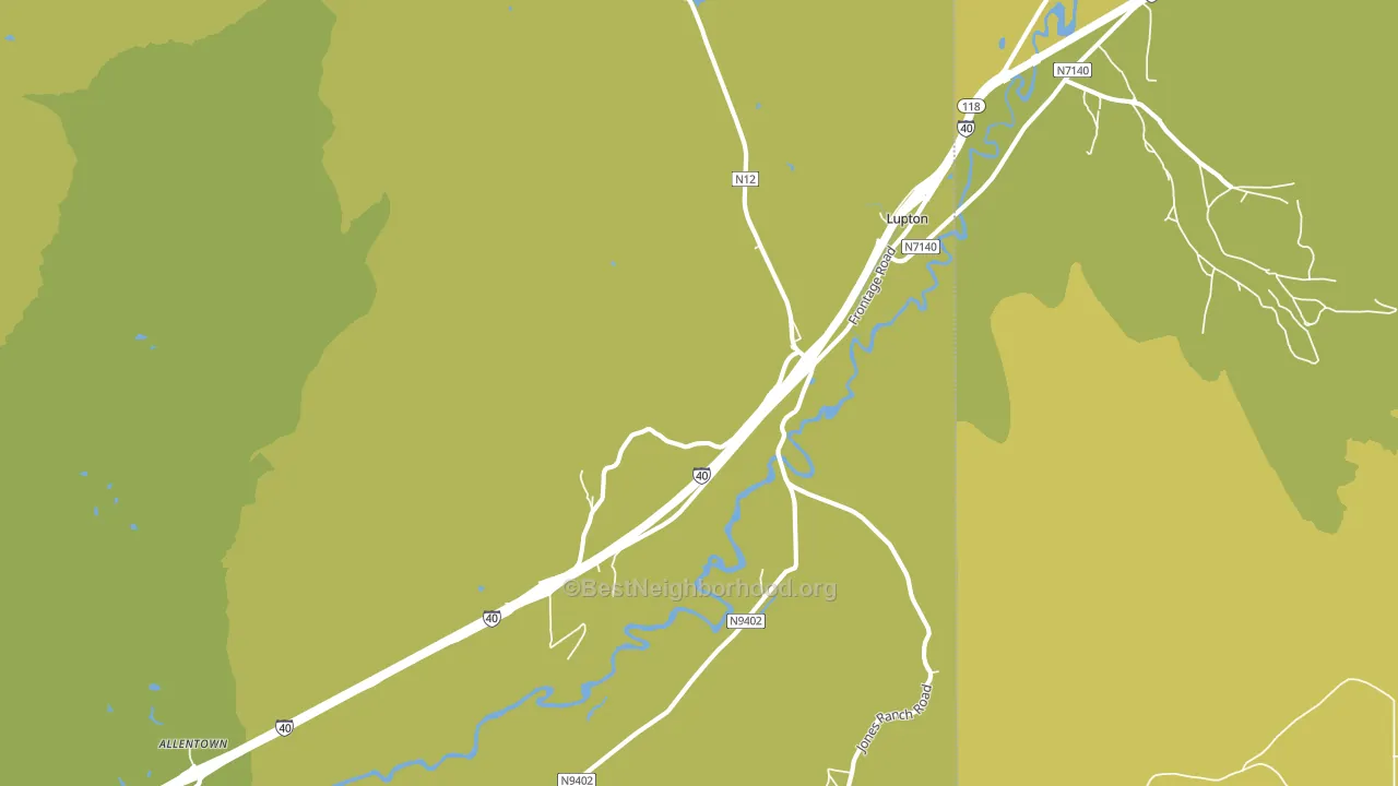 Lupton, AZ block-group voter-turnout map