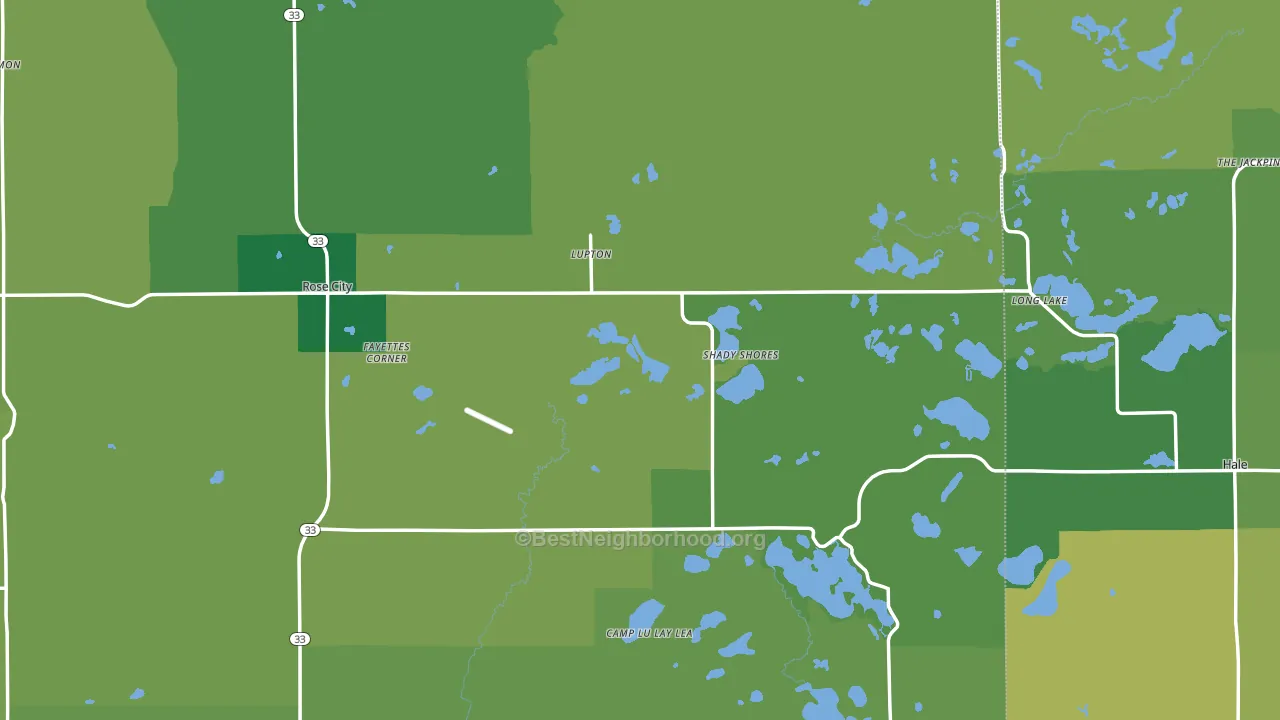 Lupton, MI block-group voter-turnout map