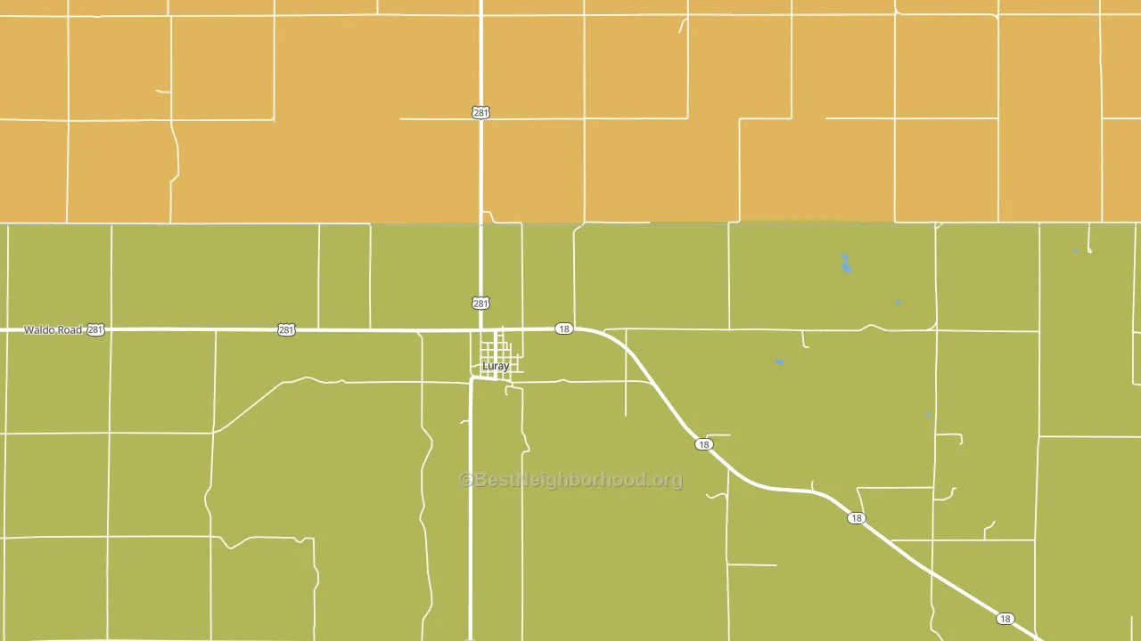 Luray, KS block-group voter-turnout map