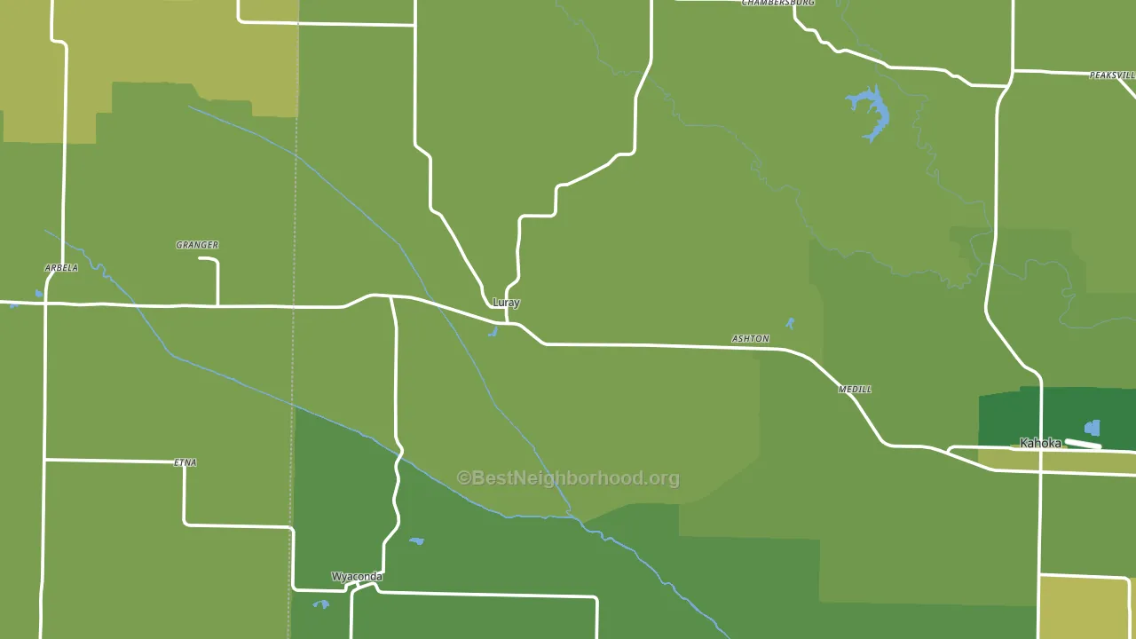 Luray, MO block-group voter-turnout map