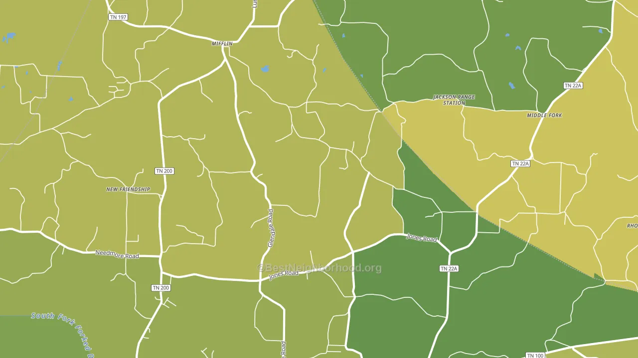 Luray, TN block-group voter-turnout map