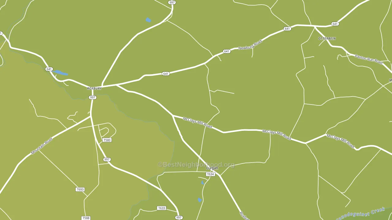 Lurgan, PA block-group voter-turnout map