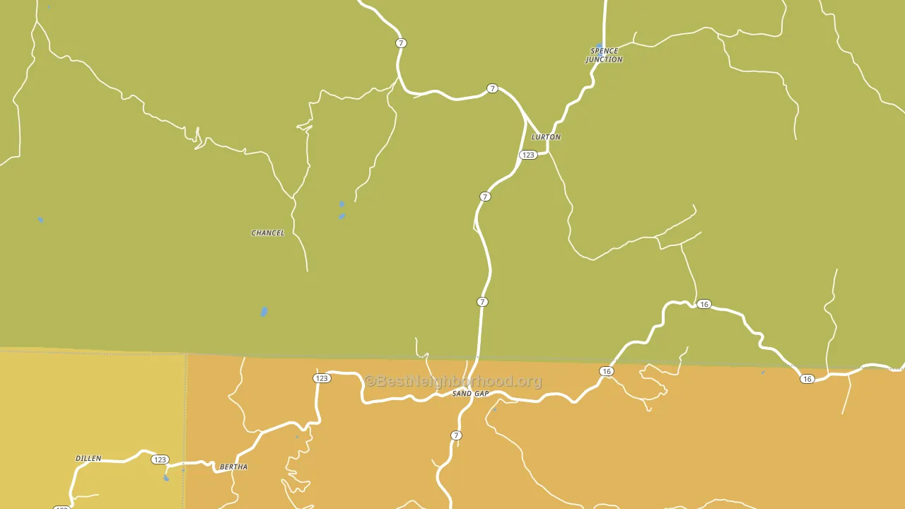 Lurton, AR block-group voter-turnout map