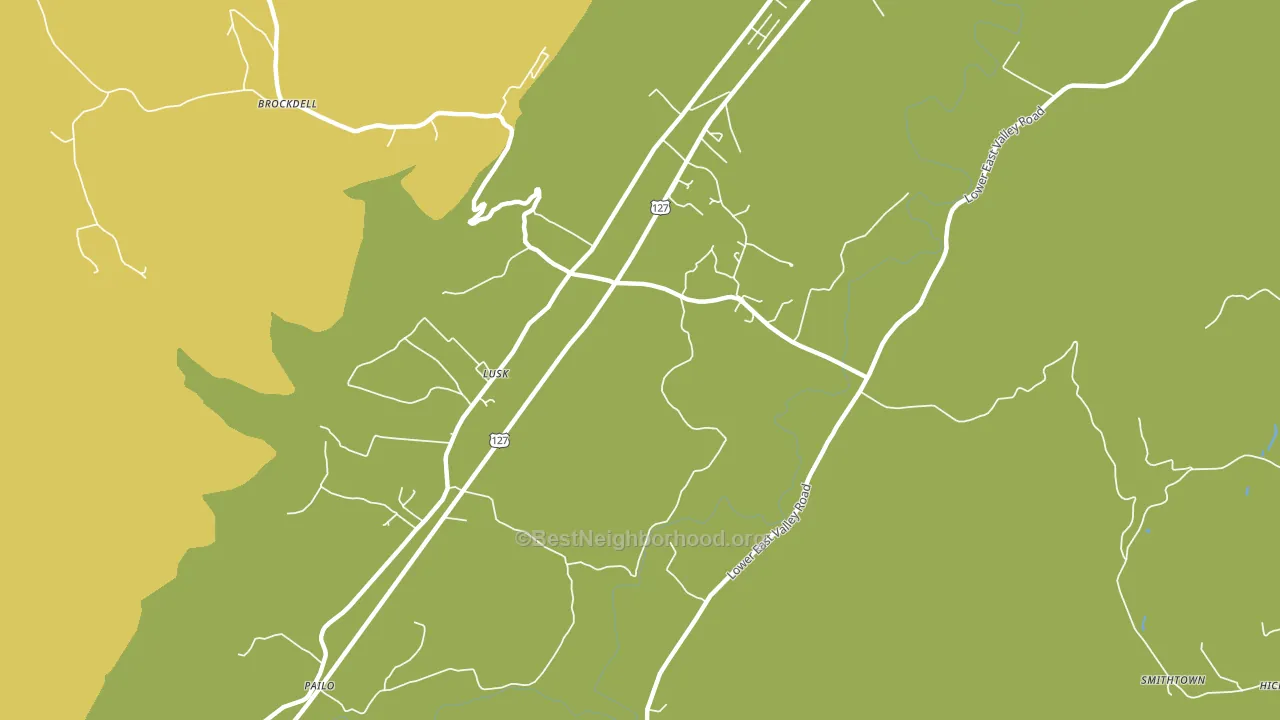 Lusk, TN block-group voter-turnout map