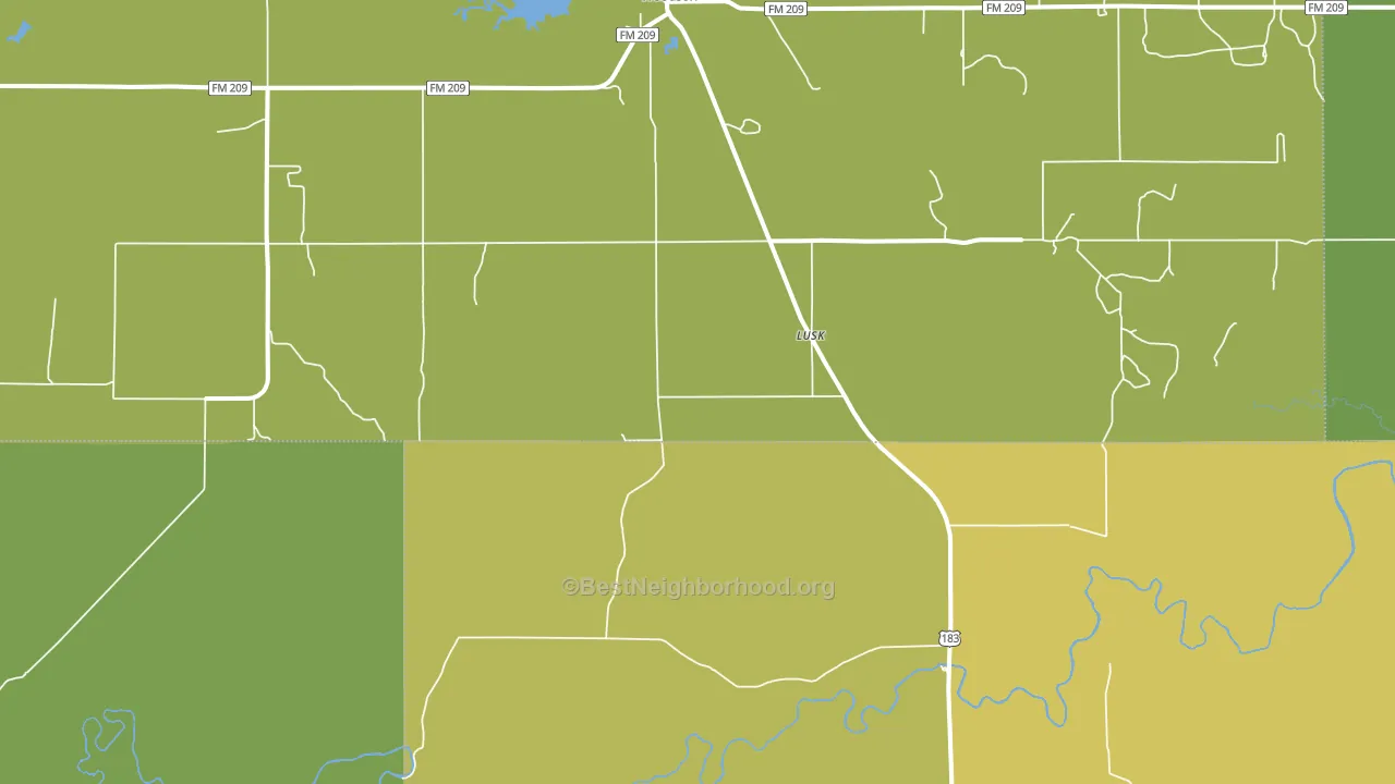 Lusk, TX block-group voter-turnout map
