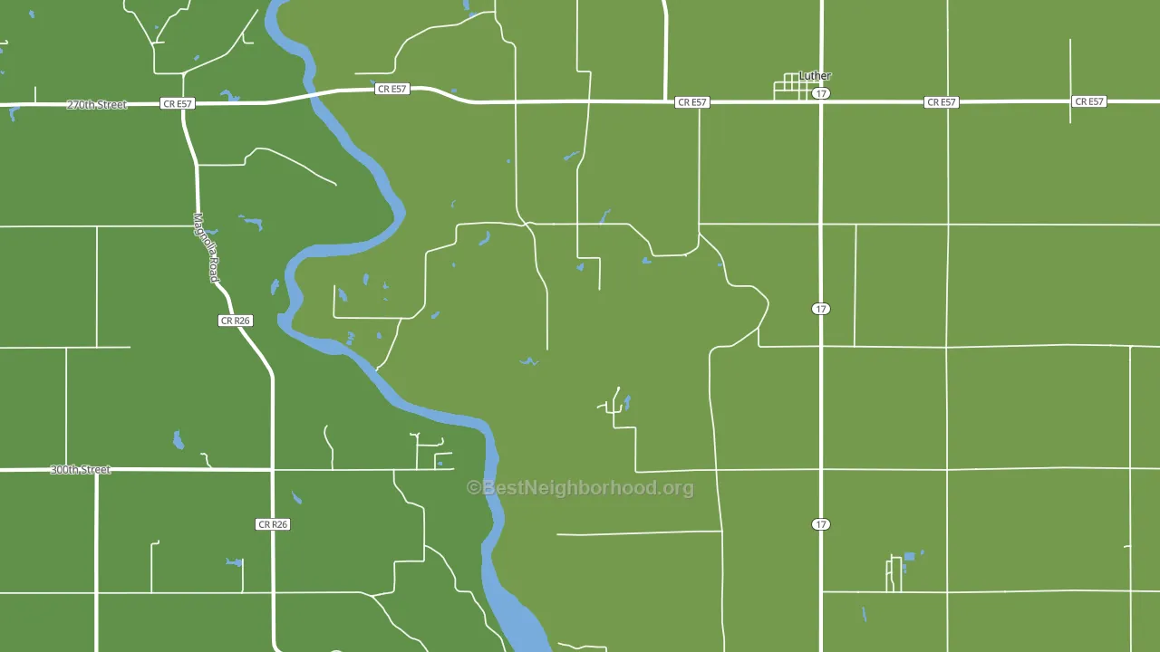 Luther, IA block-group voter-turnout map