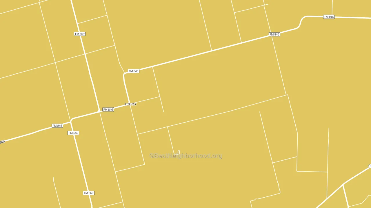Luther, TX block-group voter-turnout map
