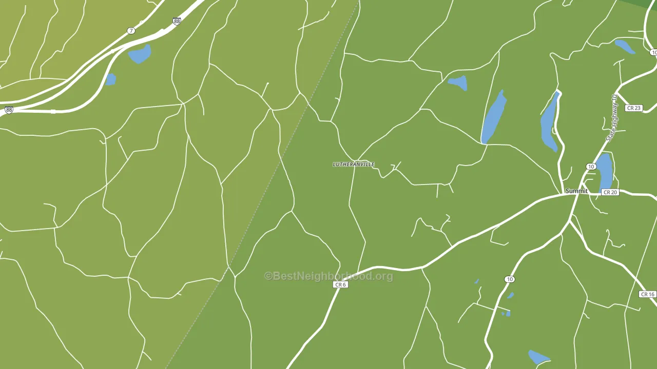 Lutheranville, NY block-group voter-turnout map