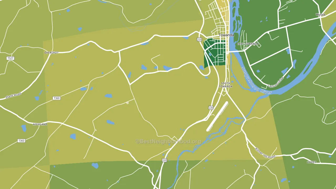 Luthers Mills, PA block-group voter-turnout map