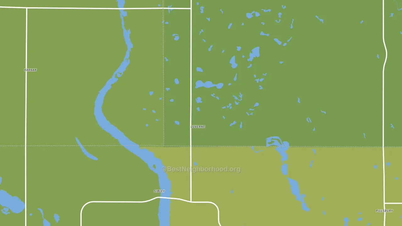 Luverne, ND block-group voter-turnout map