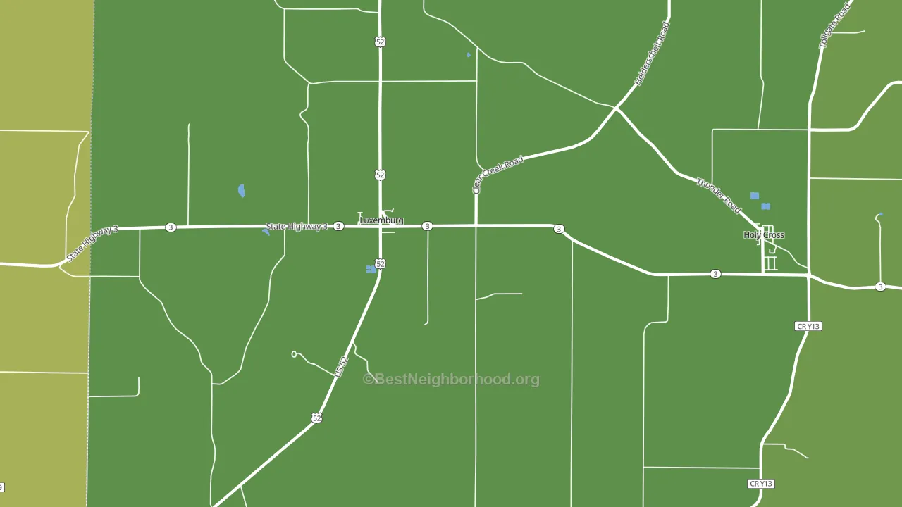 Luxemburg, IA block-group voter-turnout map