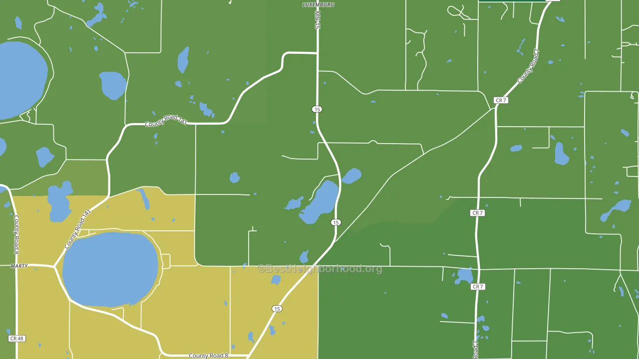 Luxemburg, MN block-group voter-turnout map