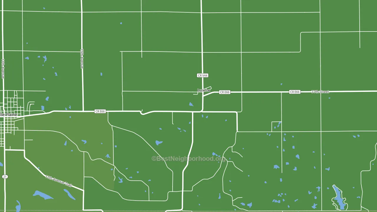 Luzerne, IA block-group voter-turnout map
