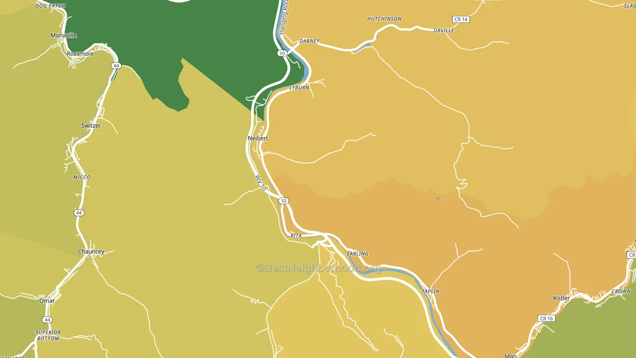Lyburn, WV block-group voter-turnout map