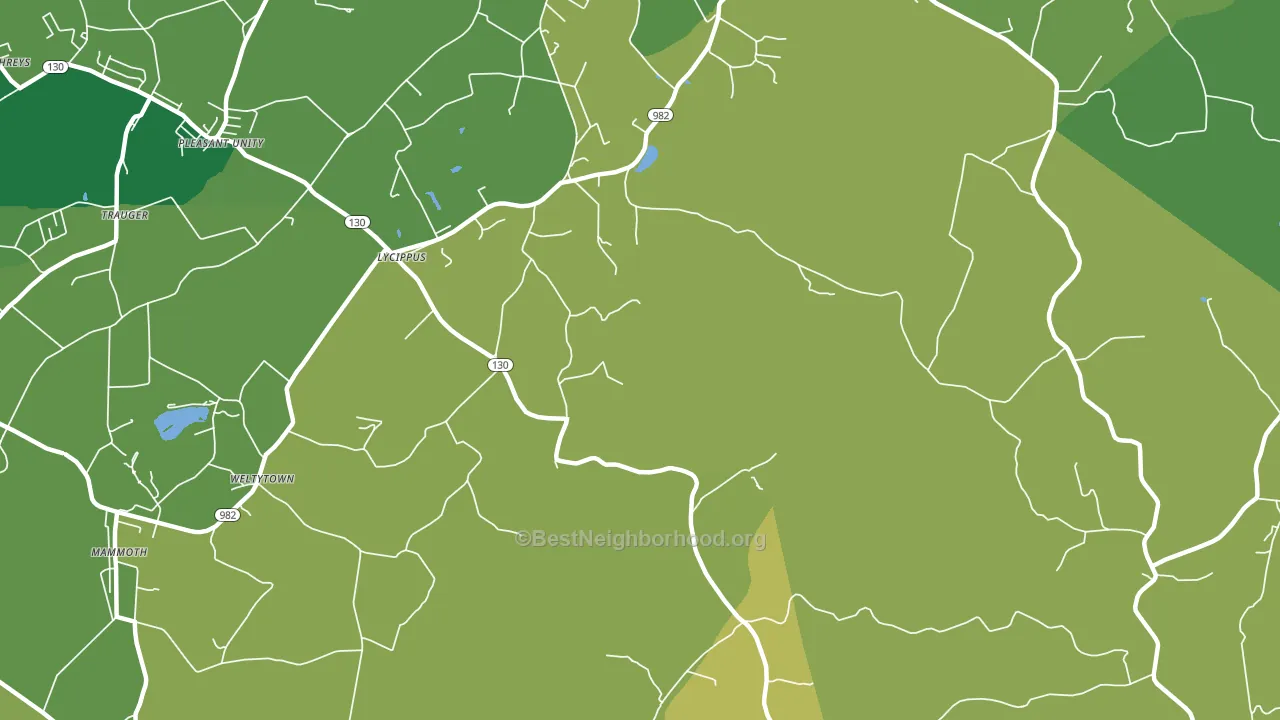 Lycippus, PA block-group voter-turnout map