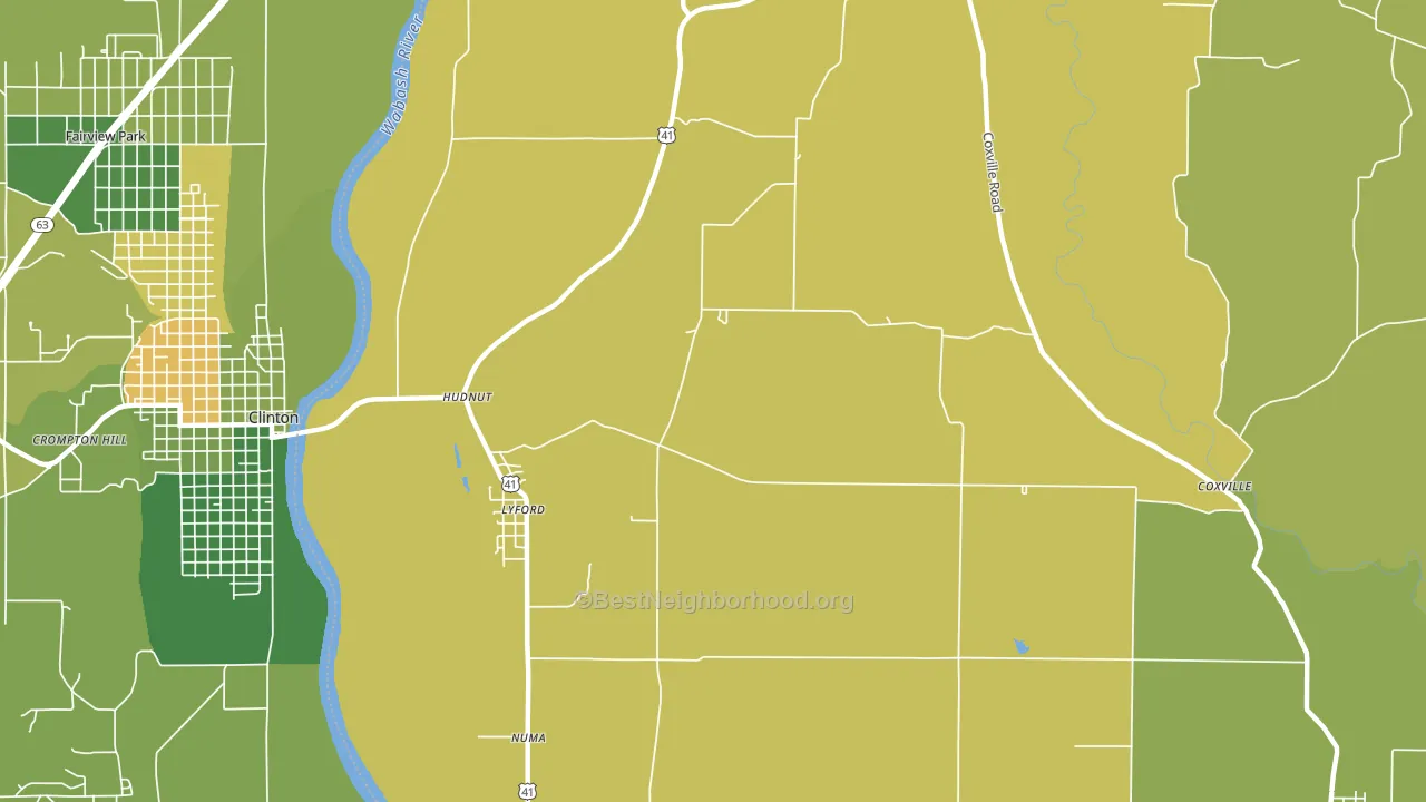 Lyford, IN block-group voter-turnout map