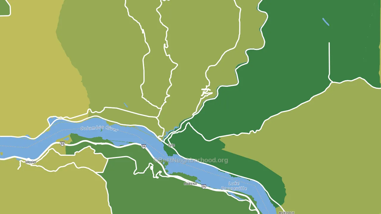 Lyle, WA block-group voter-turnout map