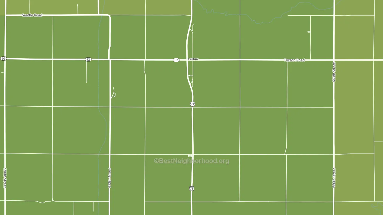Lyman, IA block-group voter-turnout map