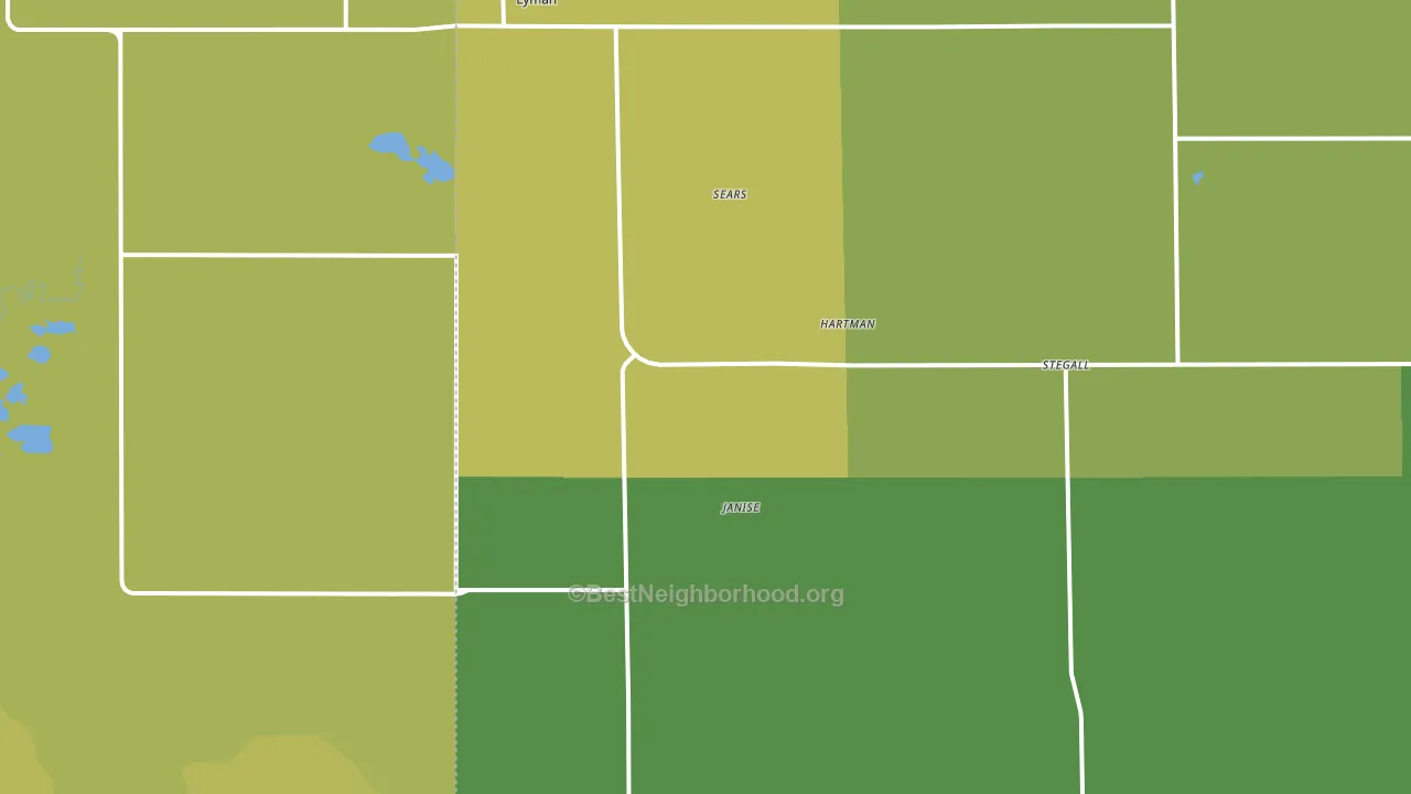 Lyman, NE block-group voter-turnout map