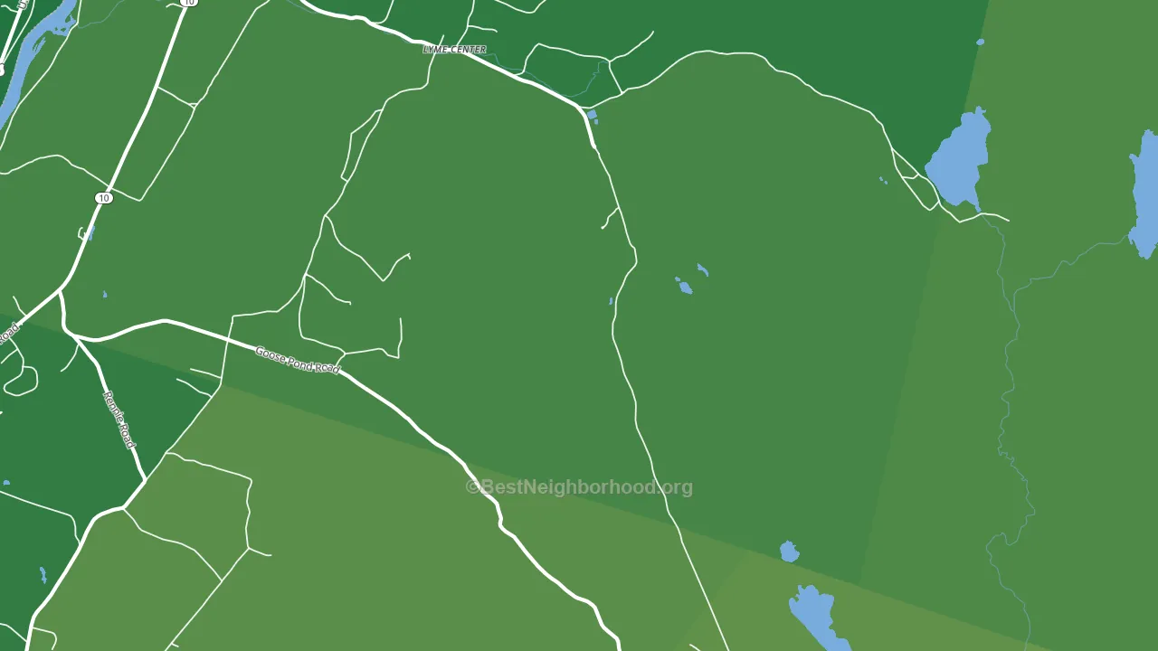 Lyme Center, NH block-group voter-turnout map