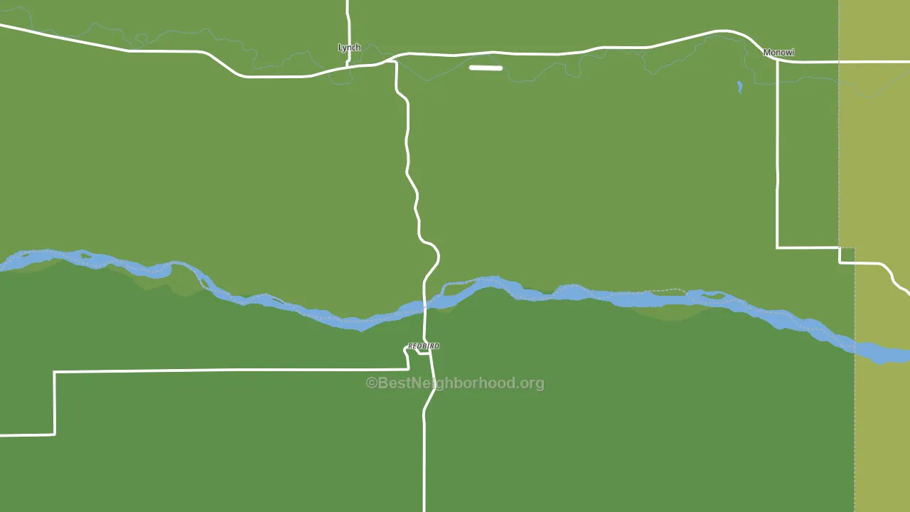 Lynch, NE block-group voter-turnout map