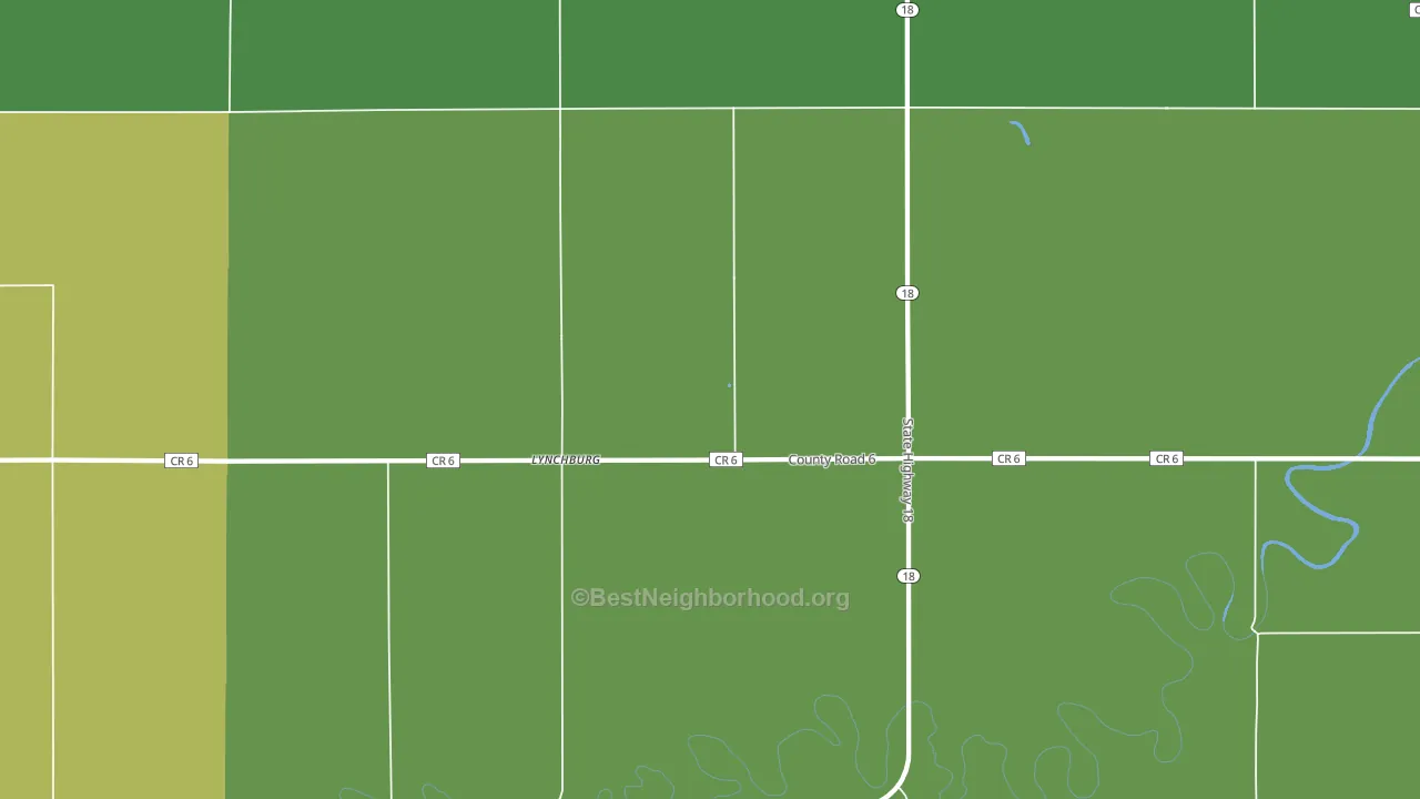 Lynchburg, ND block-group voter-turnout map