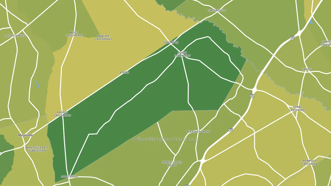 Lynchburg, SC block-group voter-turnout map