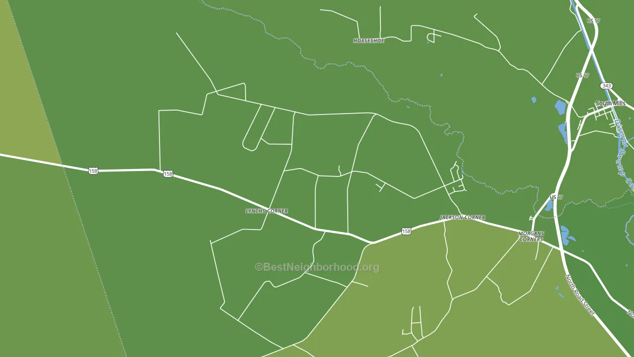 Lynchs Corner, NC block-group voter-turnout map