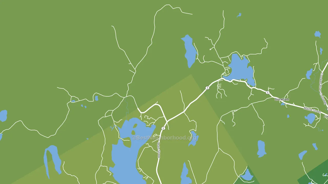 Lynchville, ME block-group voter-turnout map