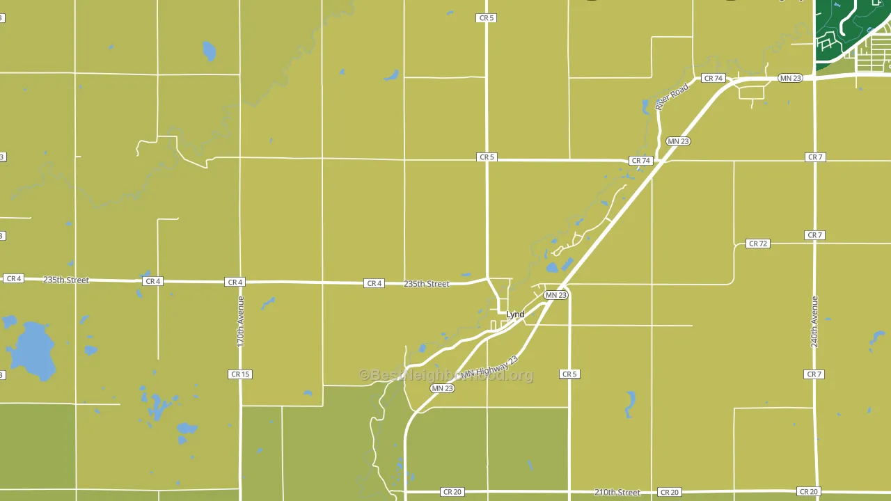 Lynd, MN block-group voter-turnout map