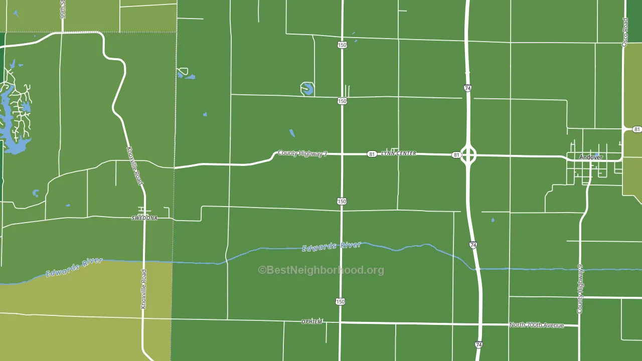 Lynn Center, IL block-group voter-turnout map