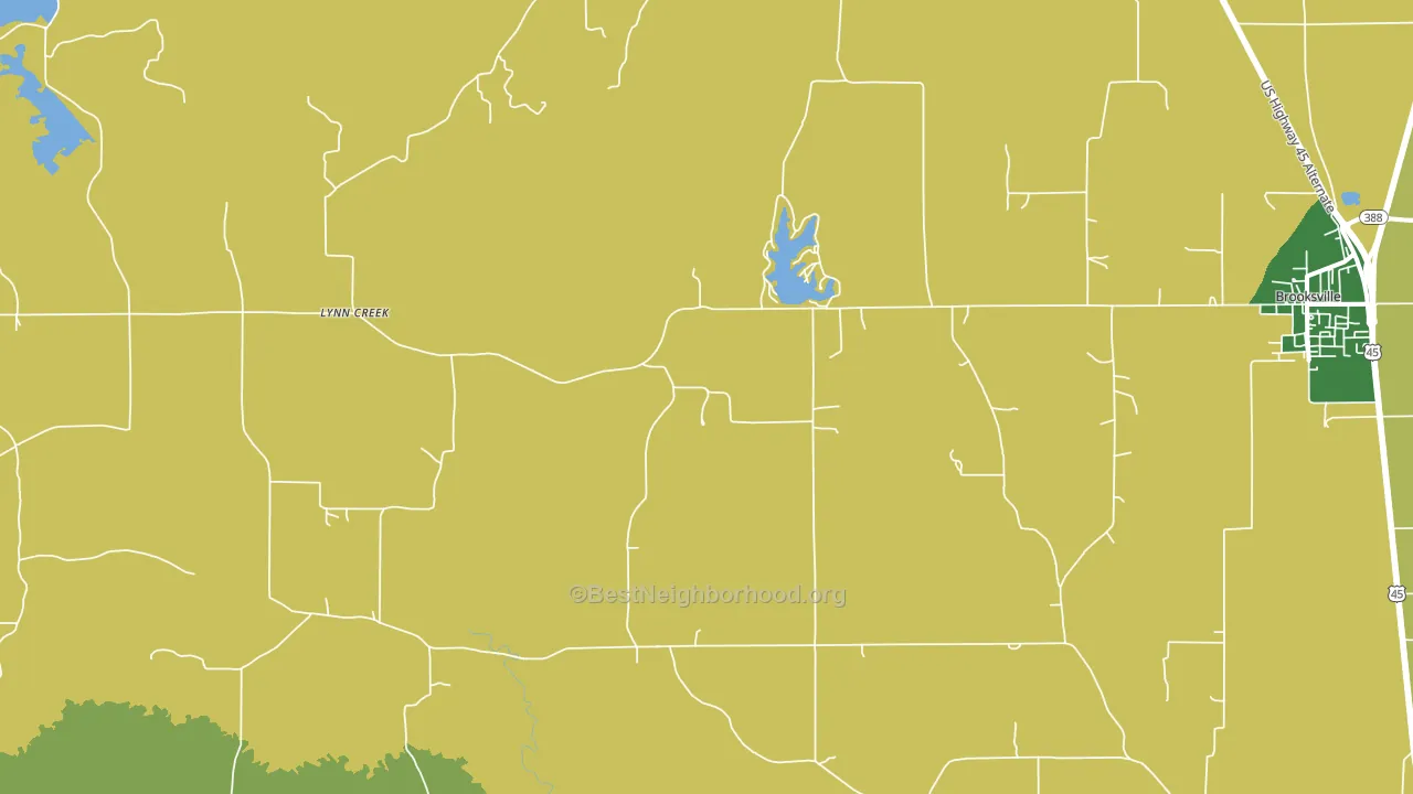 Lynn Creek, MS block-group voter-turnout map