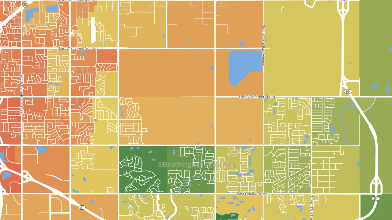 Lynn Lane, Tulsa, OK block-group voter-turnout map