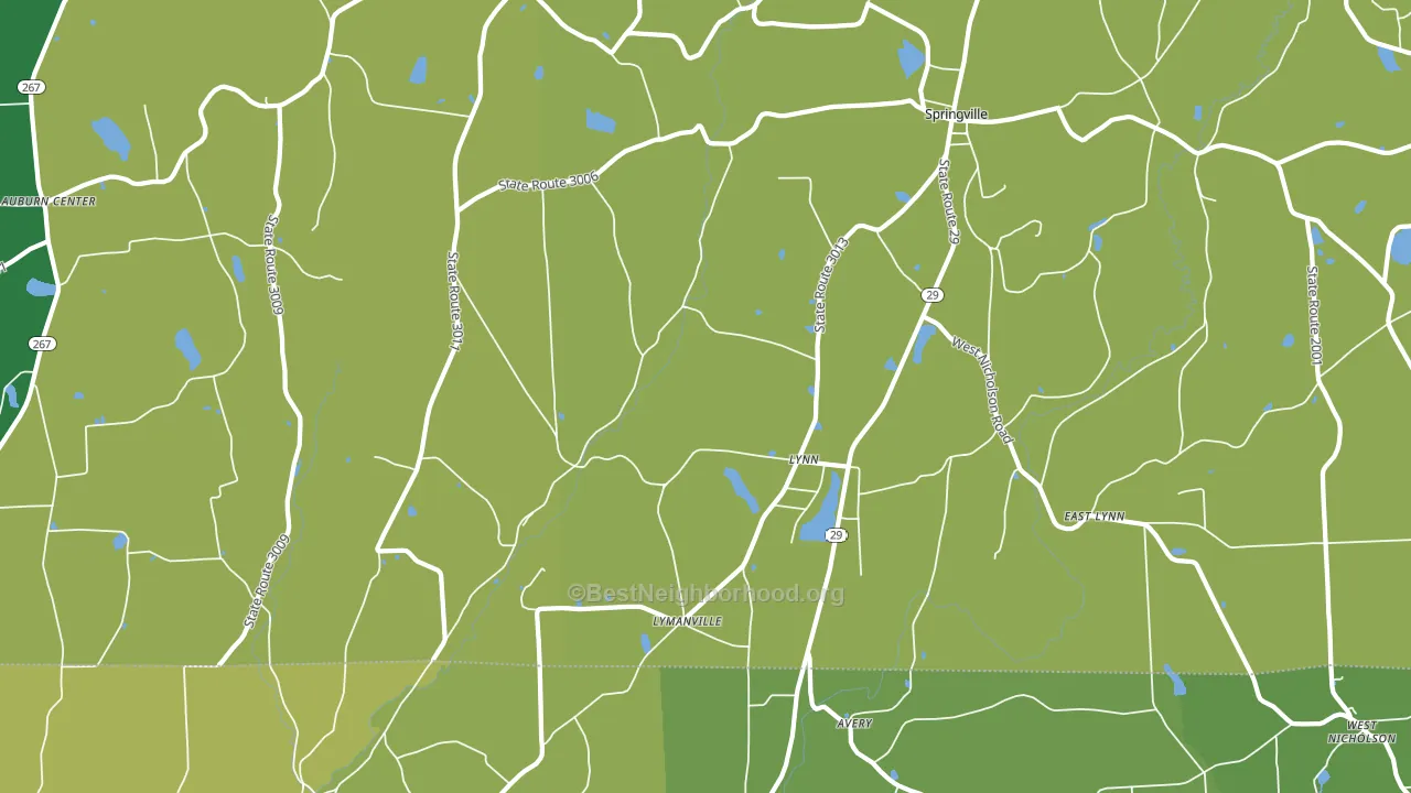 Lynn, PA block-group voter-turnout map