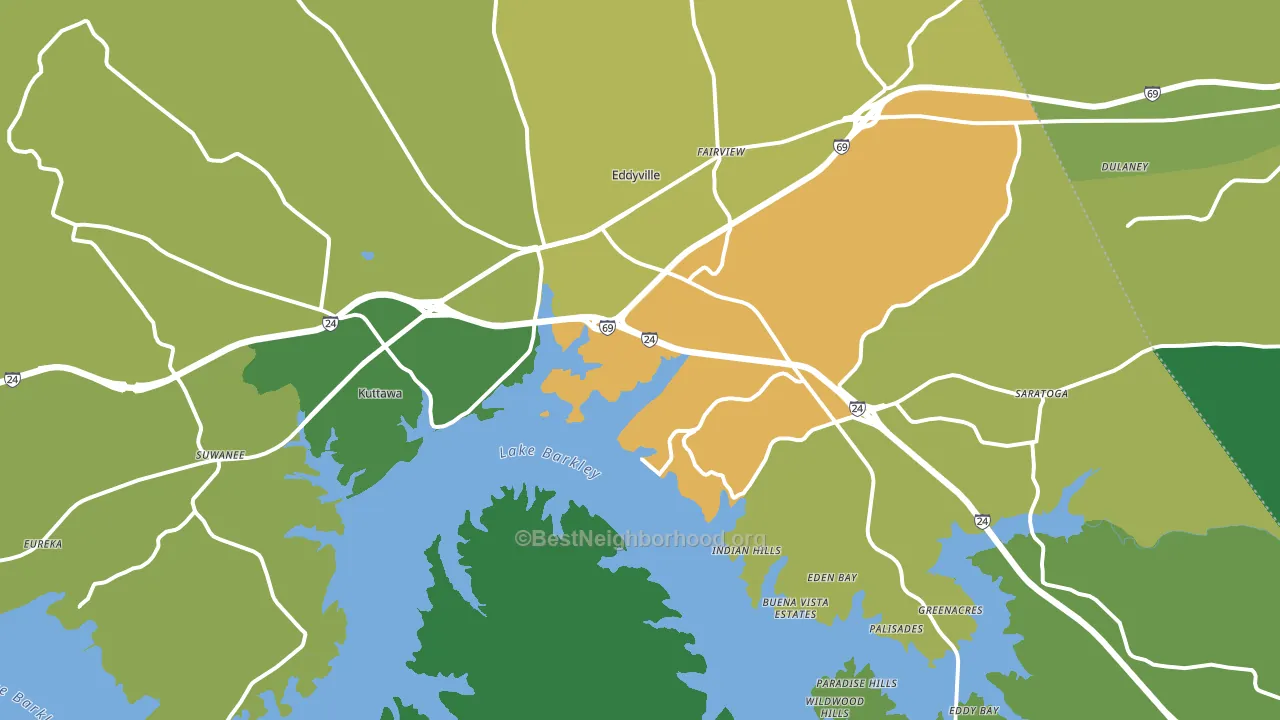 Lyon County, KY block-group voter-turnout map