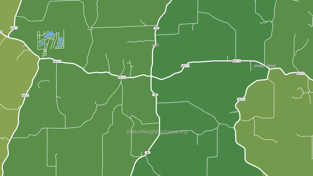 Lyon, MO block-group voter-turnout map