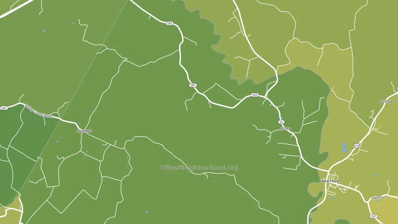 Lyons, KY block-group voter-turnout map