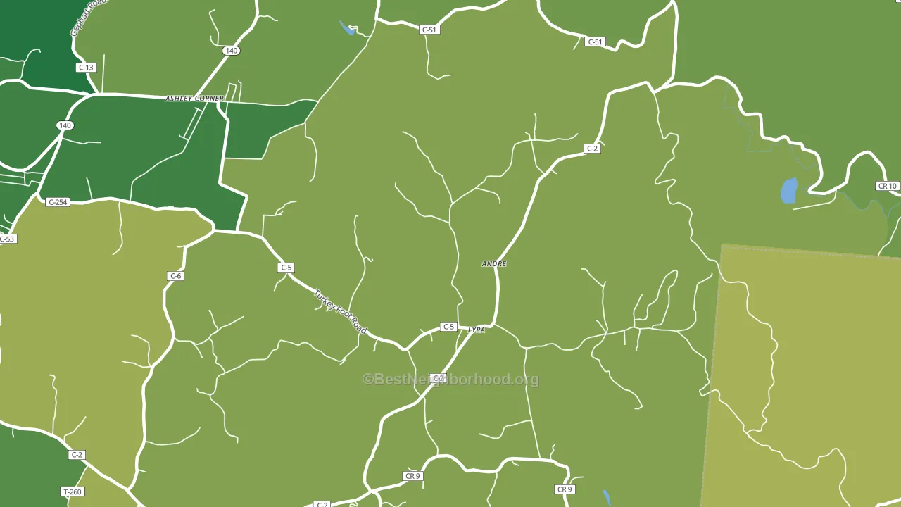 Lyra, OH block-group voter-turnout map