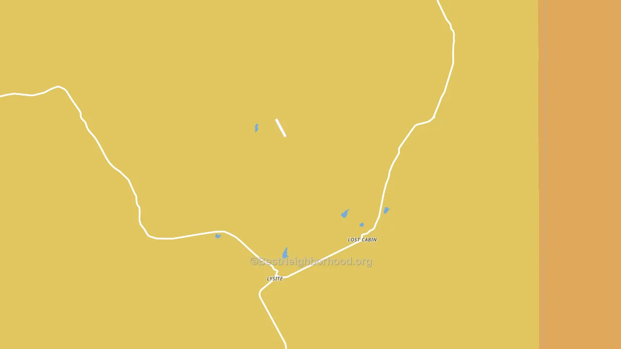 Lysite, WY block-group voter-turnout map