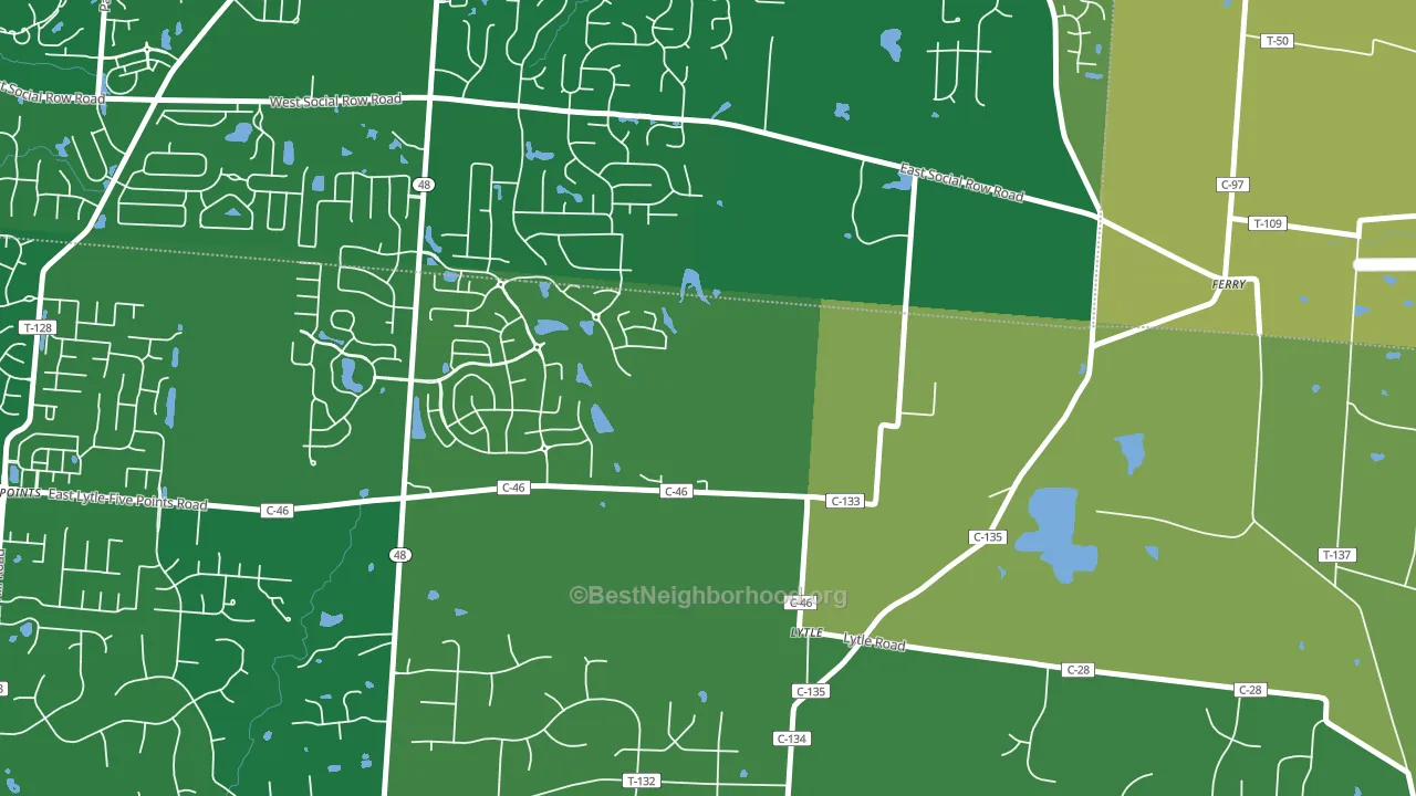 Lytle, OH block-group voter-turnout map