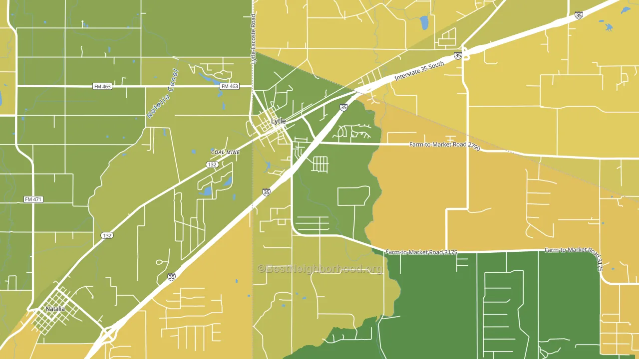 Lytle, TX block-group voter-turnout map