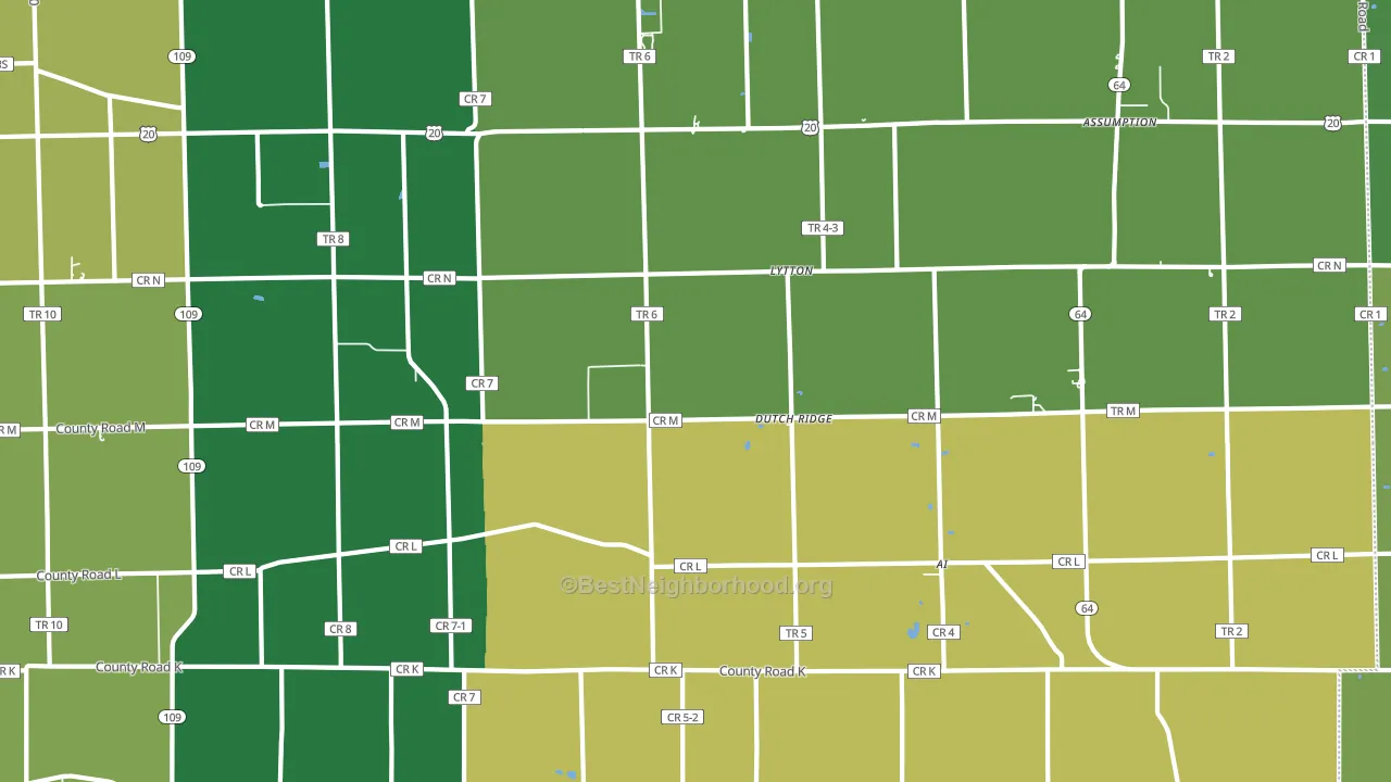 Lytton, OH block-group voter-turnout map