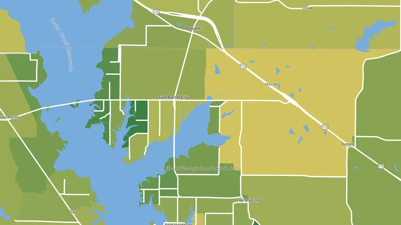 Mabank, TX block-group voter-turnout map