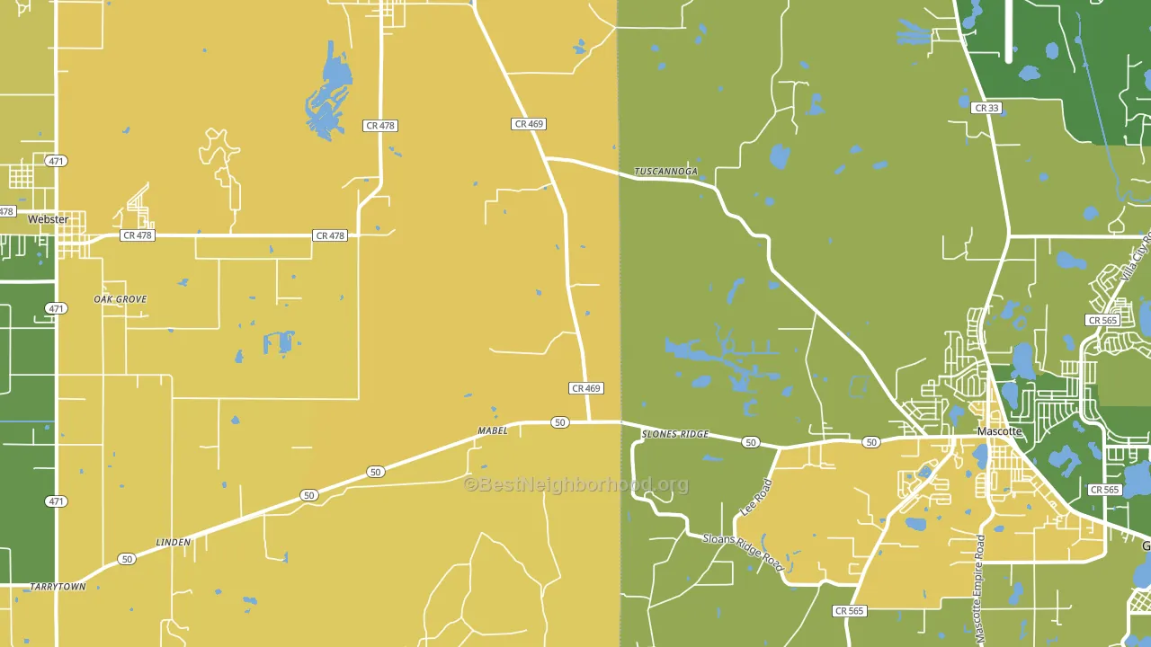 Mabel, FL block-group voter-turnout map