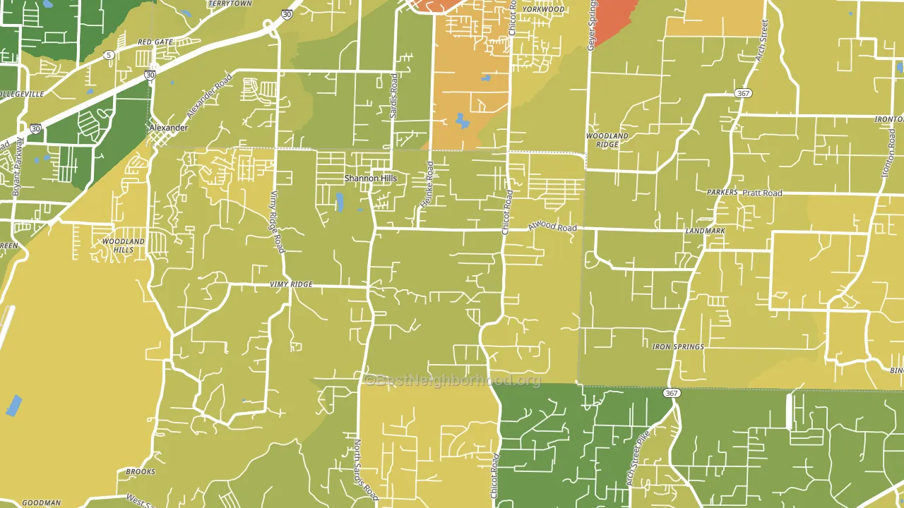 Mabelvale, AR block-group voter-turnout map