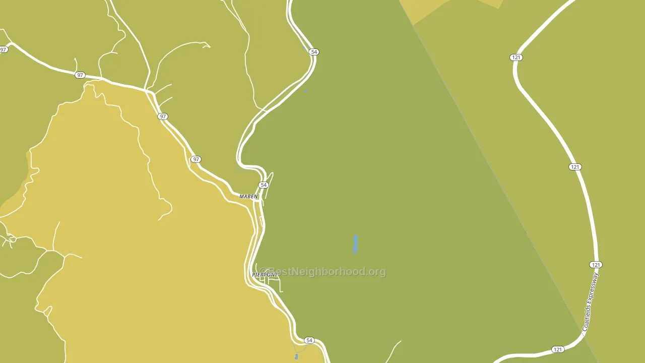 Maben, WV block-group voter-turnout map