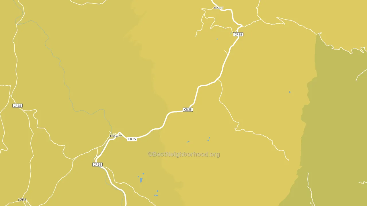 Mabie, WV block-group voter-turnout map